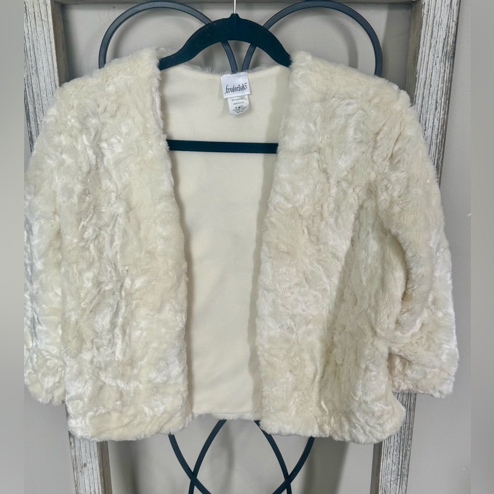 Fredrick’s of Hollywood Faux‎ Fur Cream Jacket Size Small